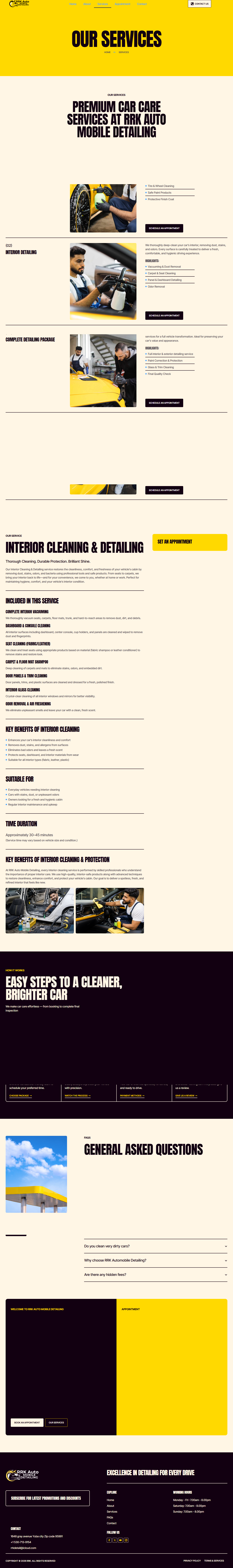 Detailix Car Wash website screenshot 3